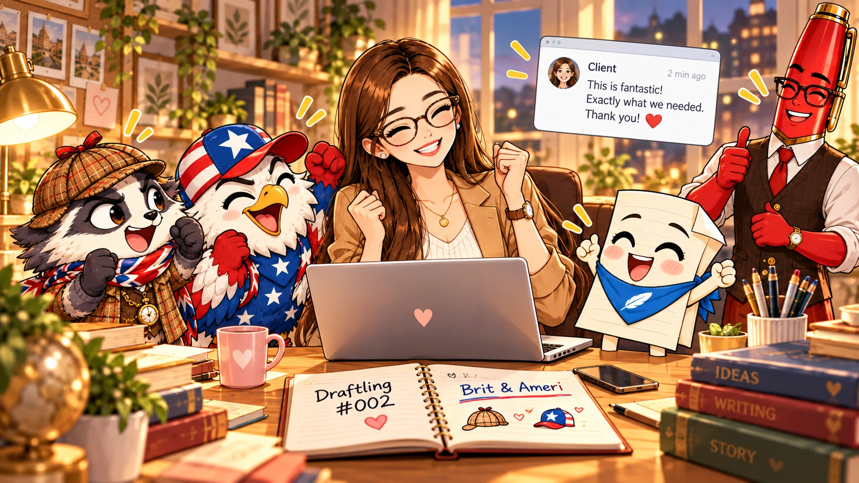 The client’s reply and Draftling #002 — Brit & Ameri