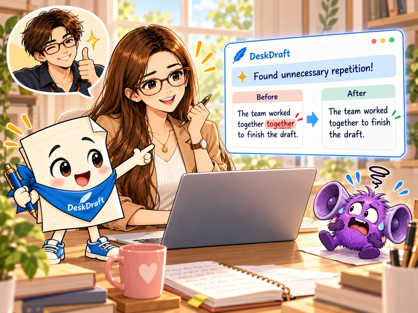 Patricia reviews DeskDraft’s Repetition / Style Check